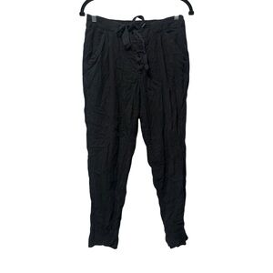 Free People Black Drawstring Jogger Pants Size 4